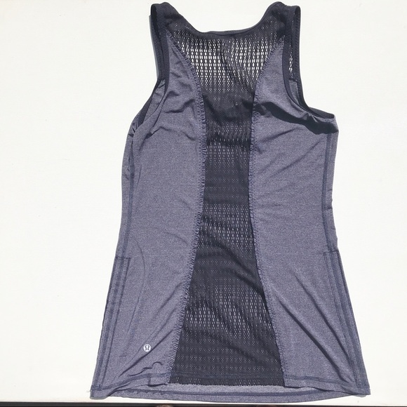 Lululemon Tie & Fly purple lace mesh tank top 6 8 - Picture 2 of 4